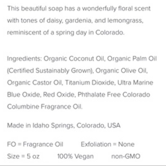Colorado Columbine vegan soap - Picture 3 of 7